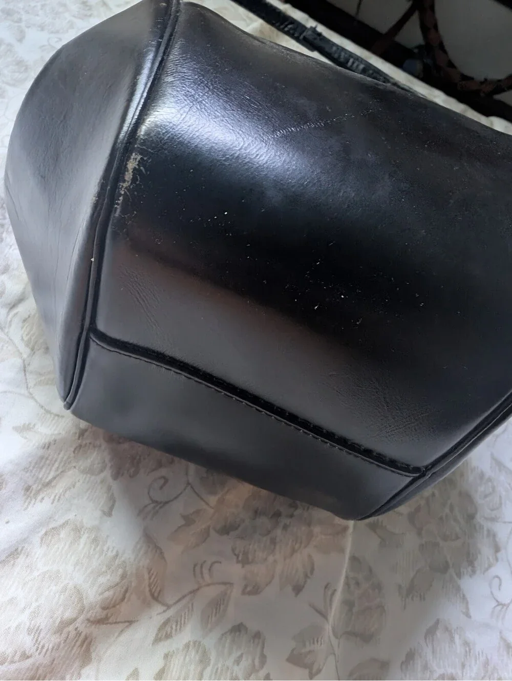 Vintage Adrienne Vittadini Leather Bell Handbag